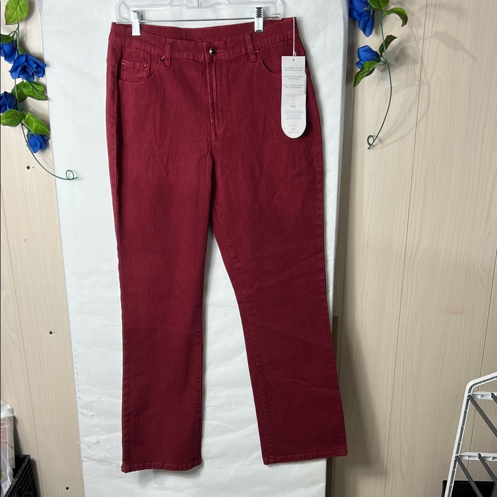 DG2 Red Straight-Leg Jeans